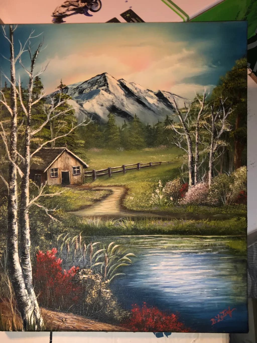 Mountain Cabin Reflection