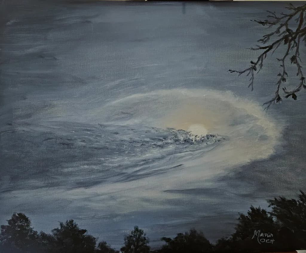 Cloud Swept Moon 