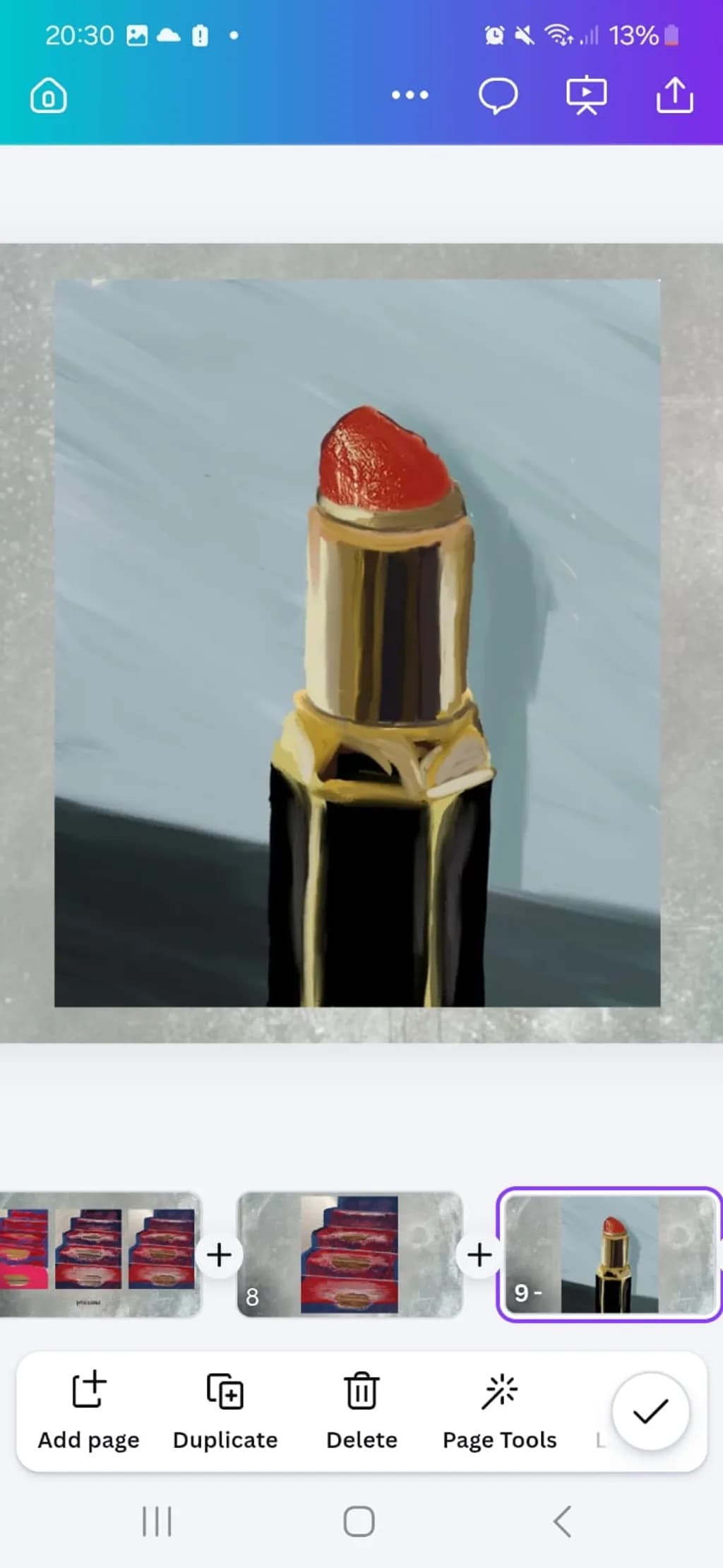Worn Ruby Lipstick