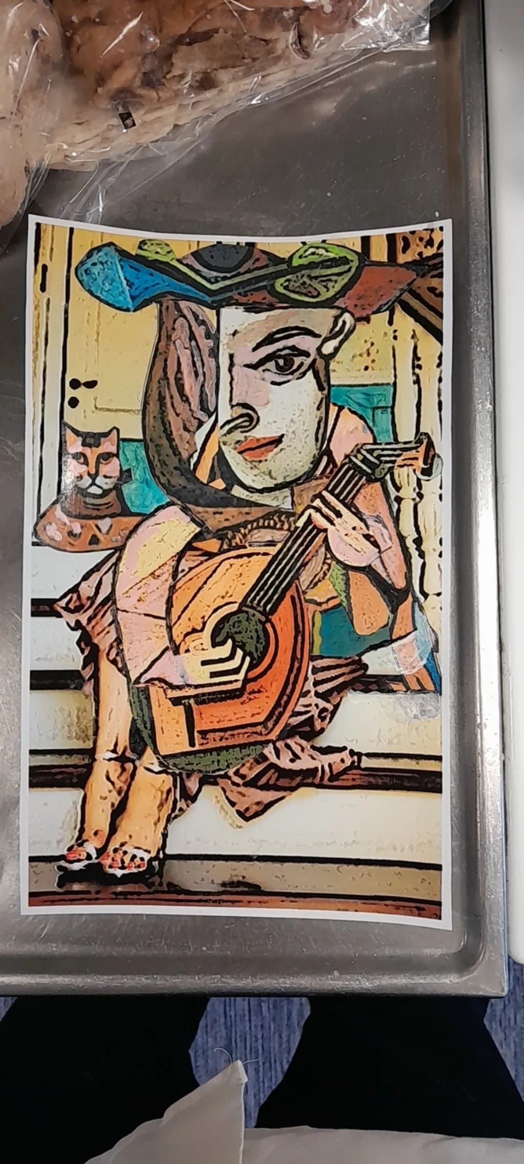 Guitarist and Cat