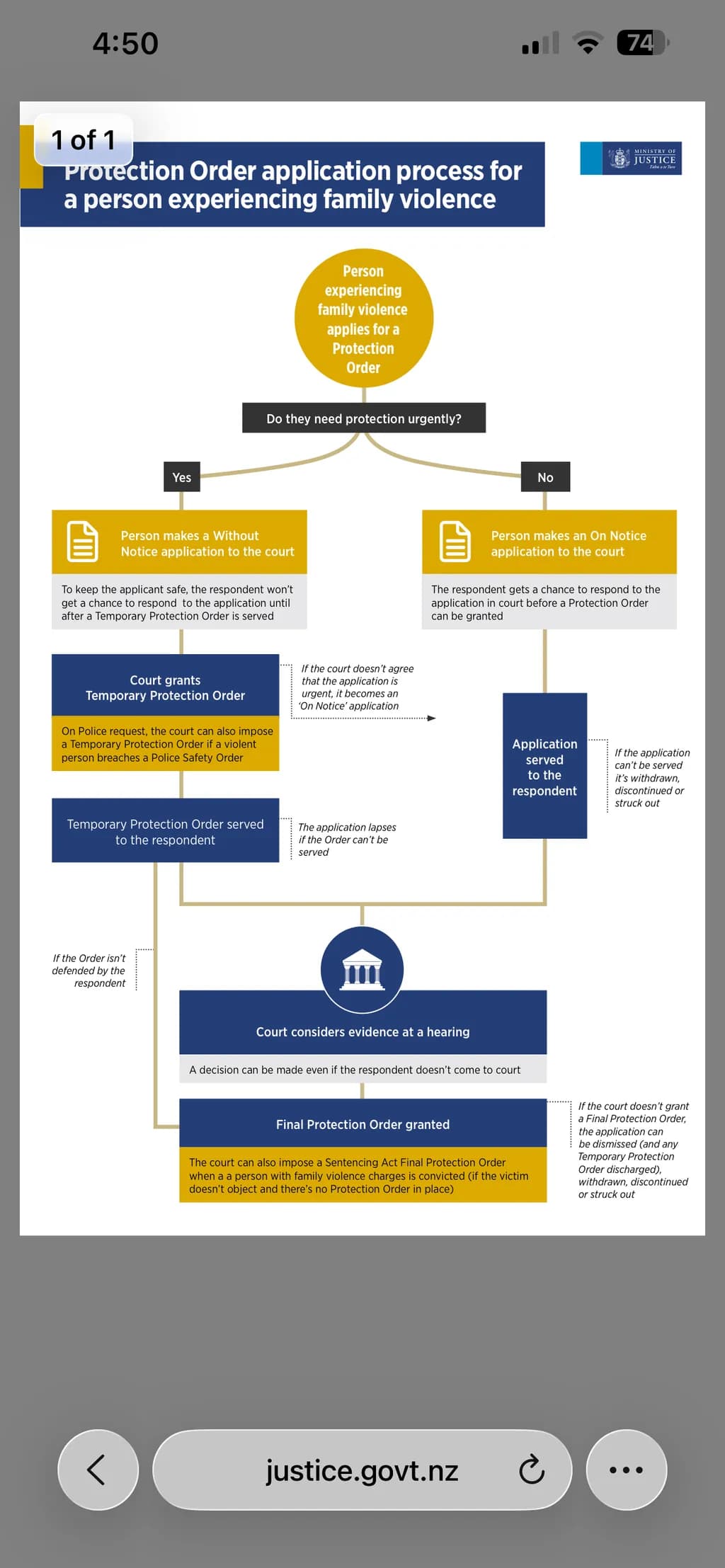 Protection Order Process Flowchart