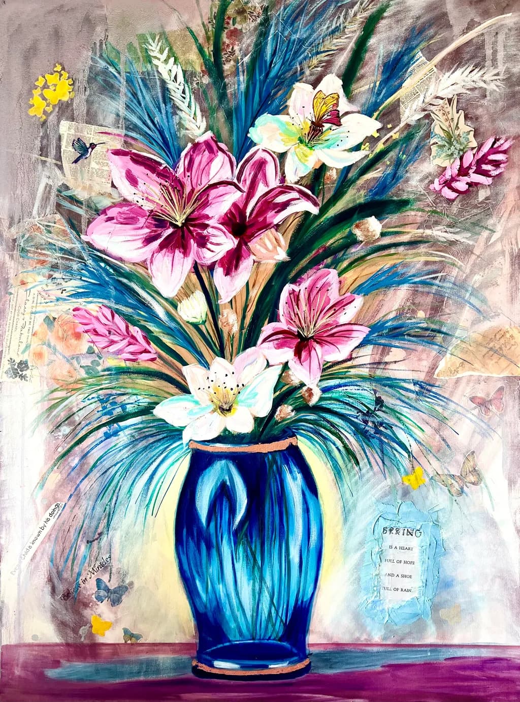 Blue Vase Blooms
