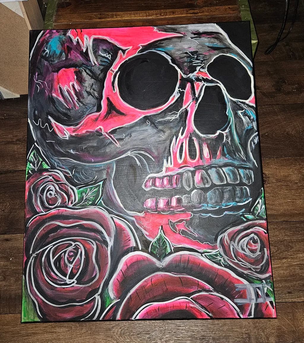 Neon Skull Bloom