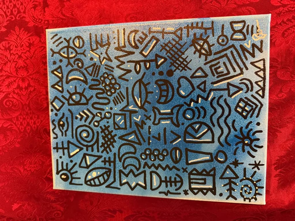 Blue Glyph Matrix