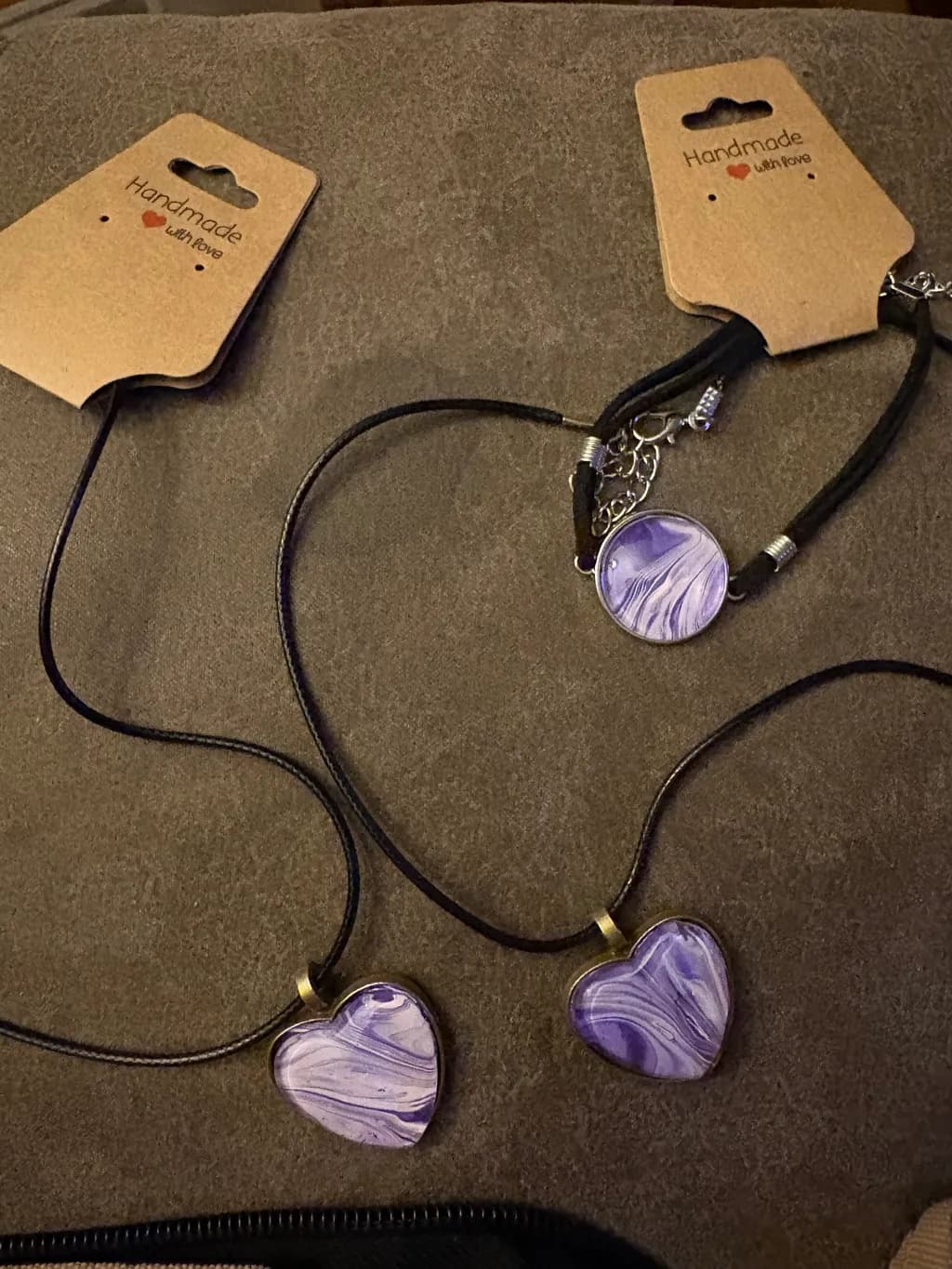 Purple Swirl Charms