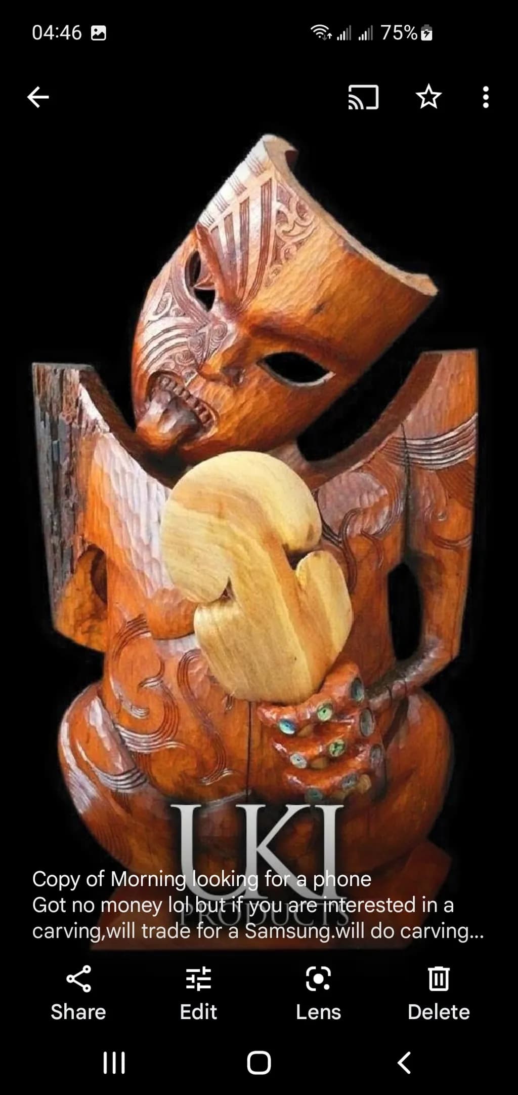 Carved IKI Figure