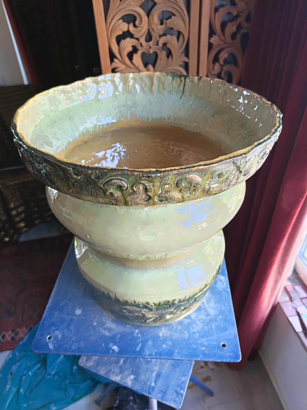 Antique Glazed Urn