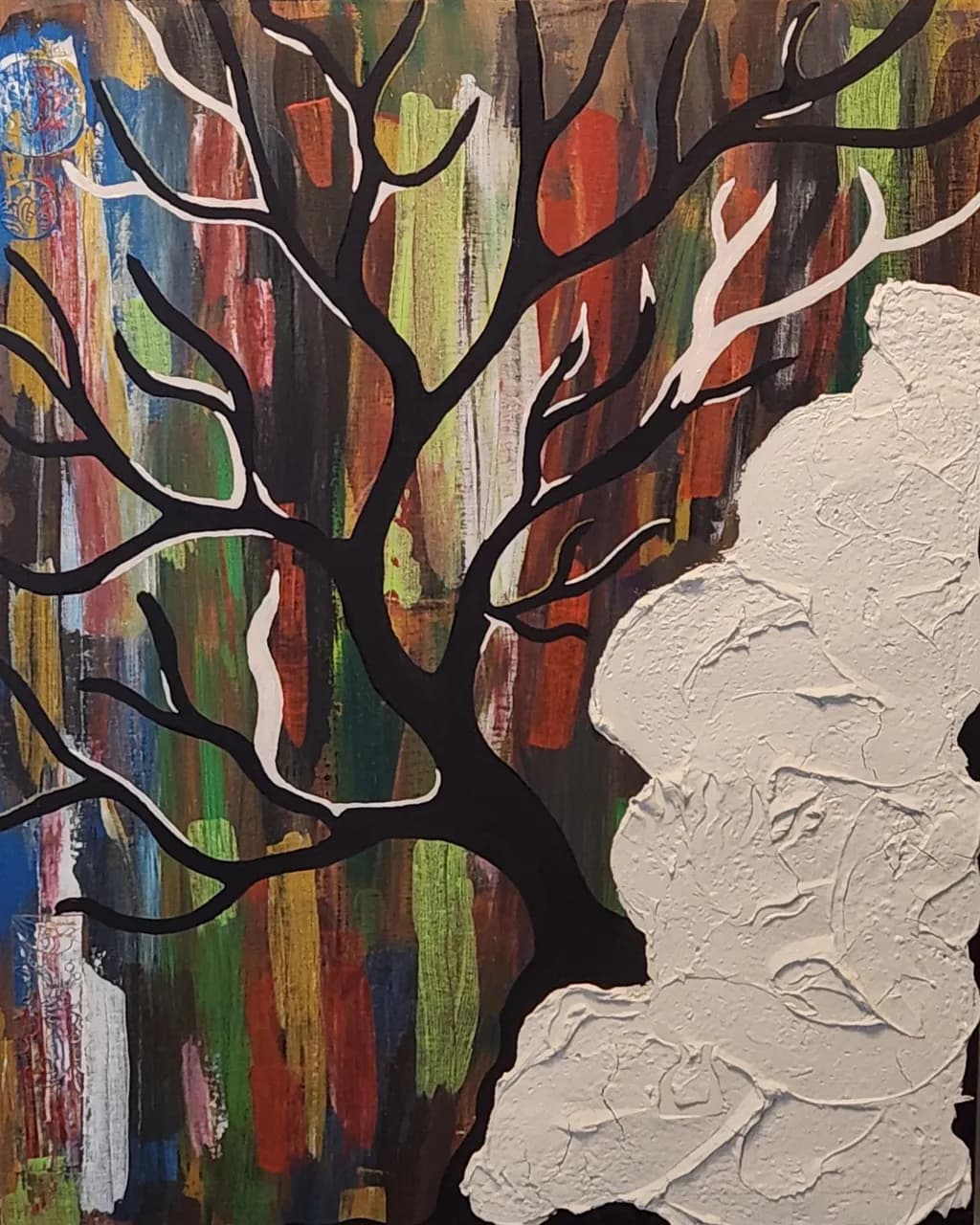 Textured Tree Silhouette