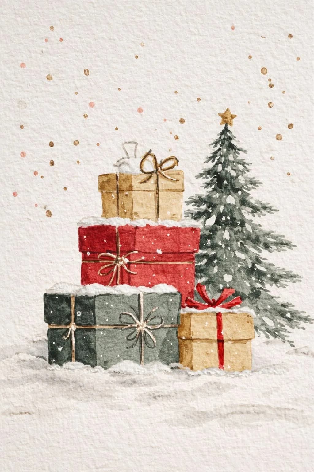 Snowy Gift Stack