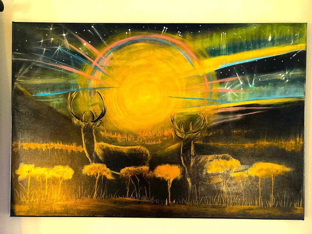 Solar Stags at Dusk