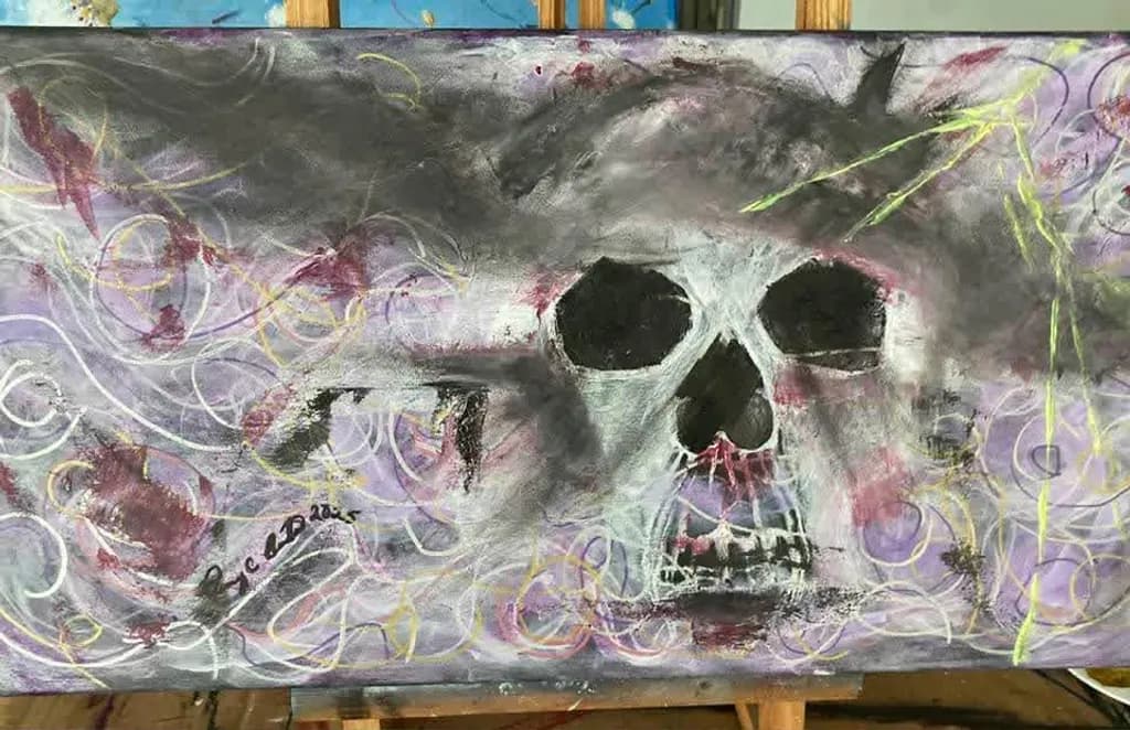 Shadowed Skull Swirl