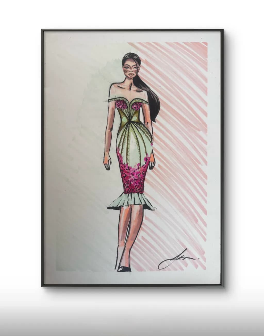 Floral Contour Dress