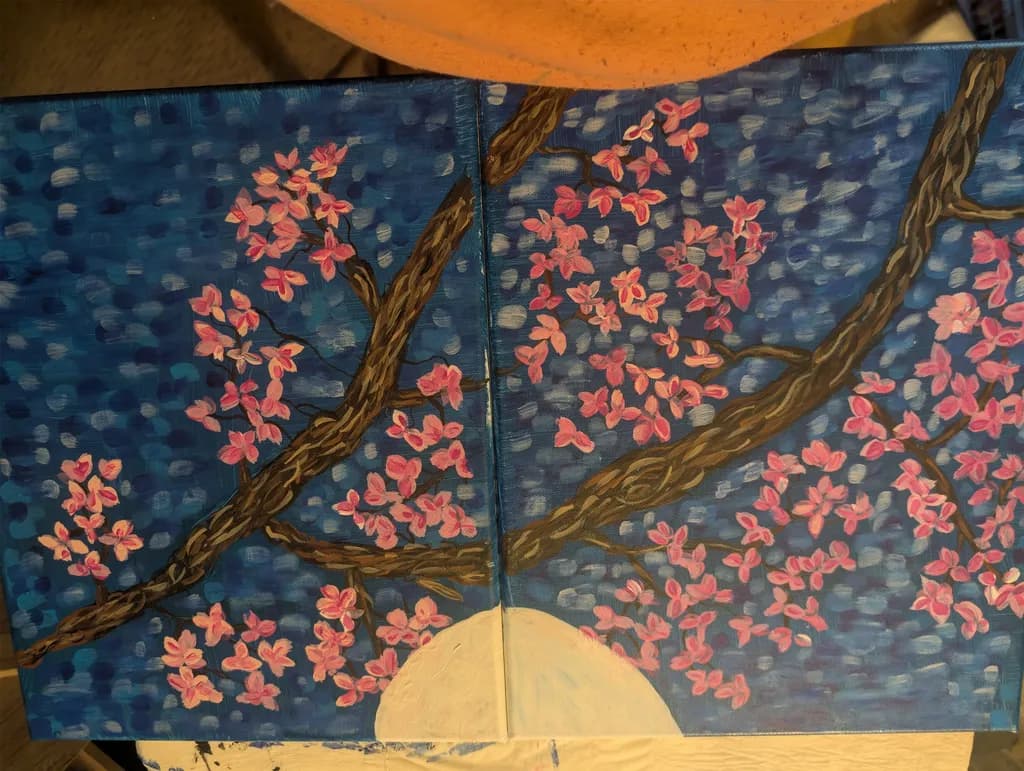 Blossoms Under Moonlight