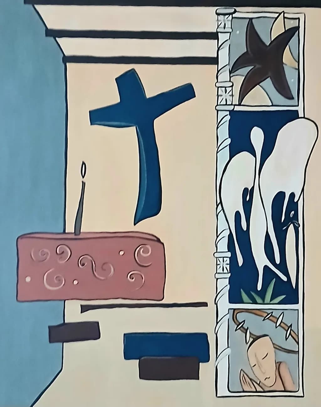Blue Cross Composition