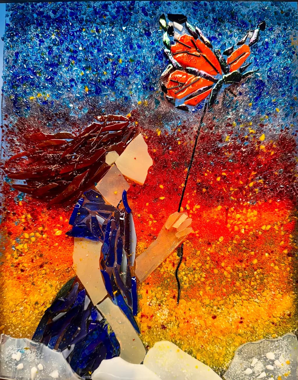Girl with Butterfly Balloon