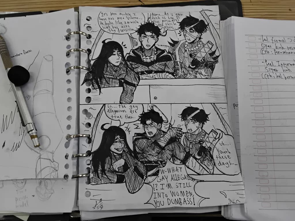 Comic Notebook Dialogue