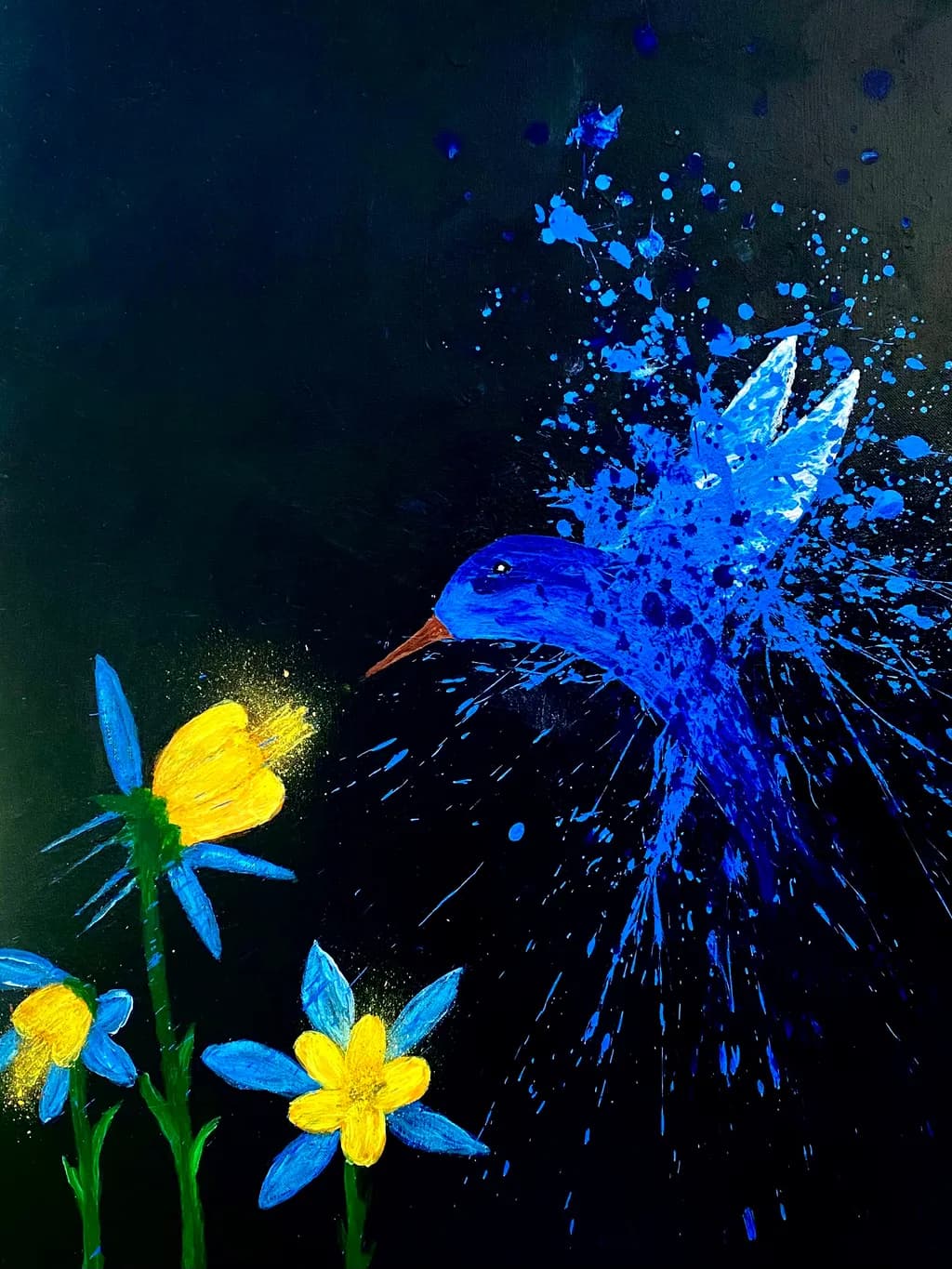Blue Hummingbird Splash