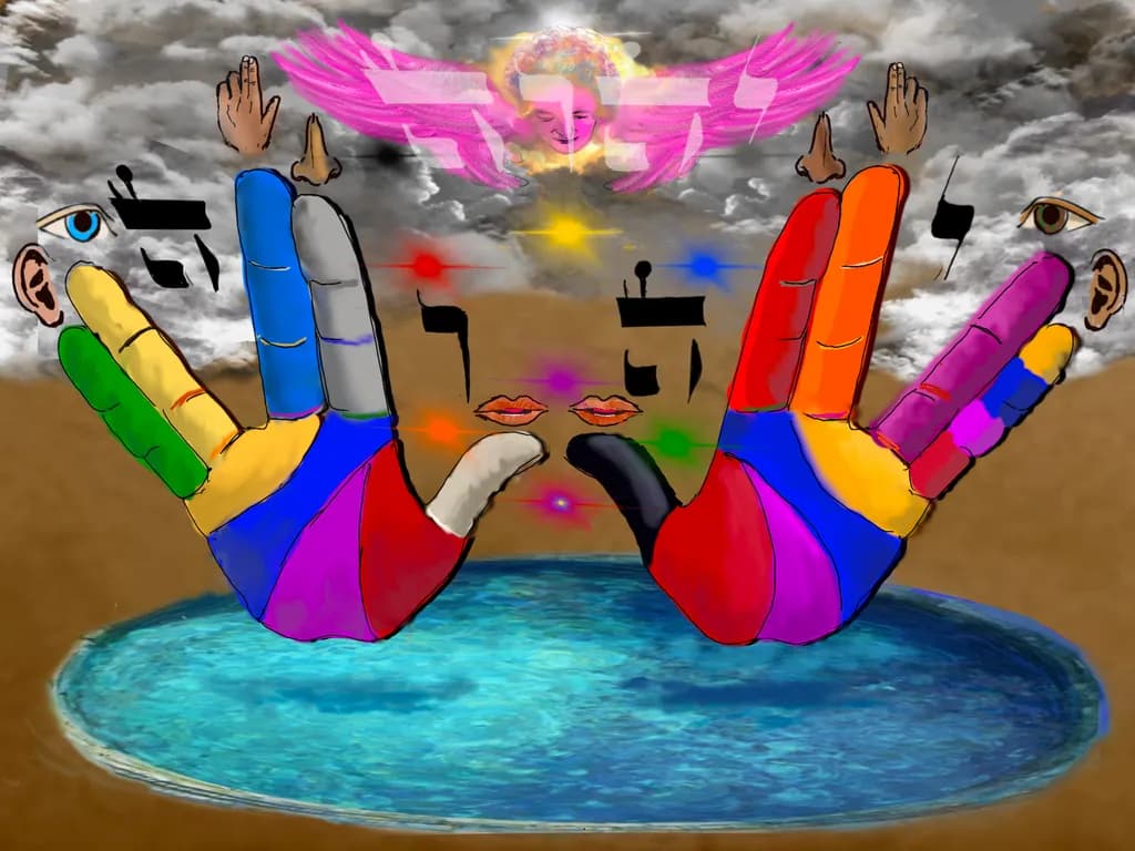 Colorful Hands Reflection