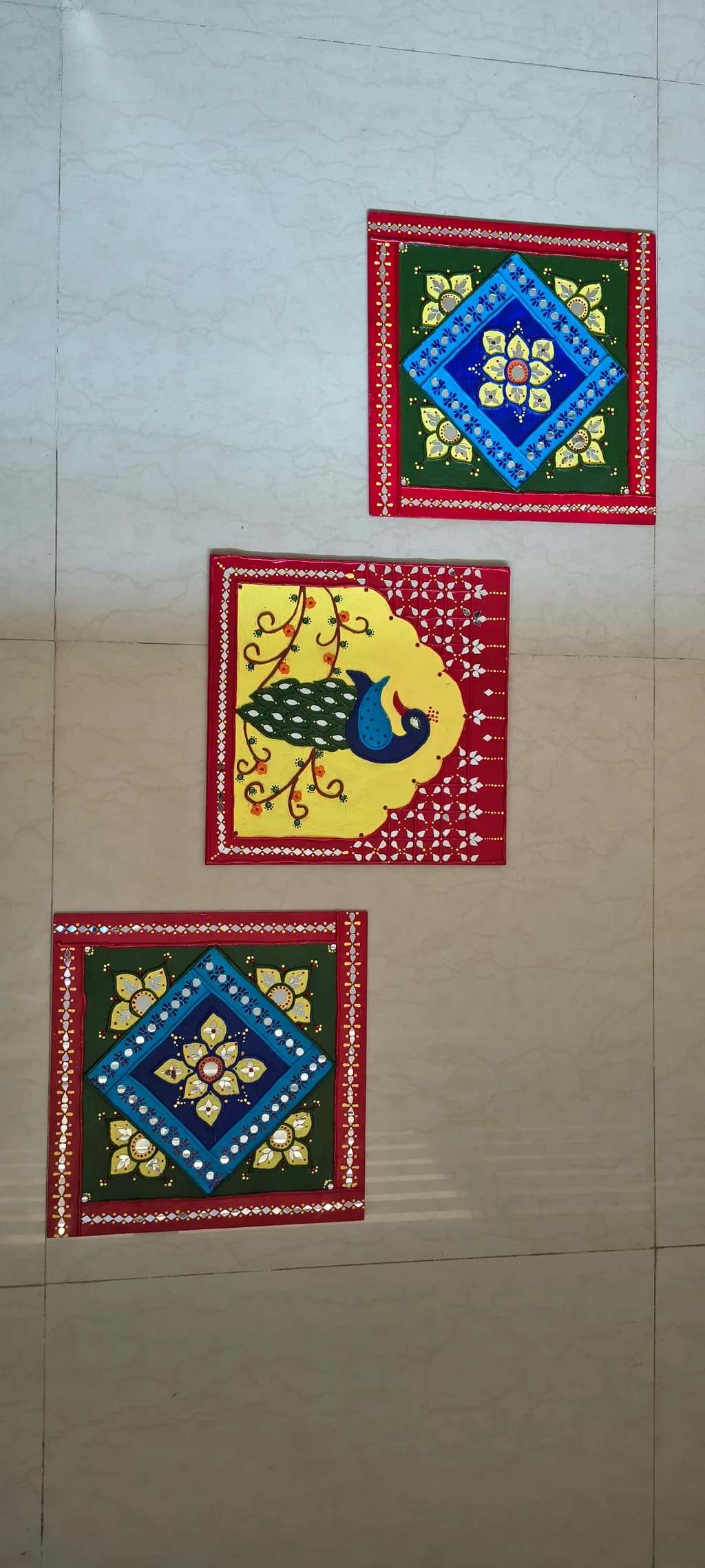 Peacock Rangoli Mosaic