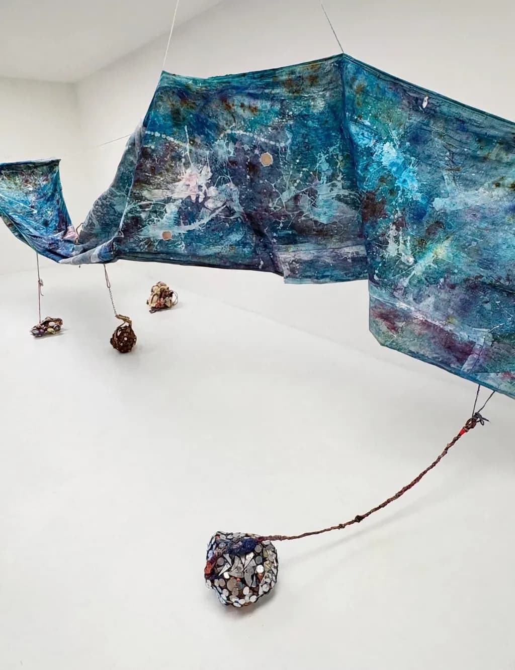 Blue Abstract Sculpture