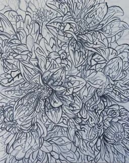 Blue-Gray Lily Garden