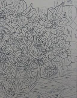 Flowers in Linework