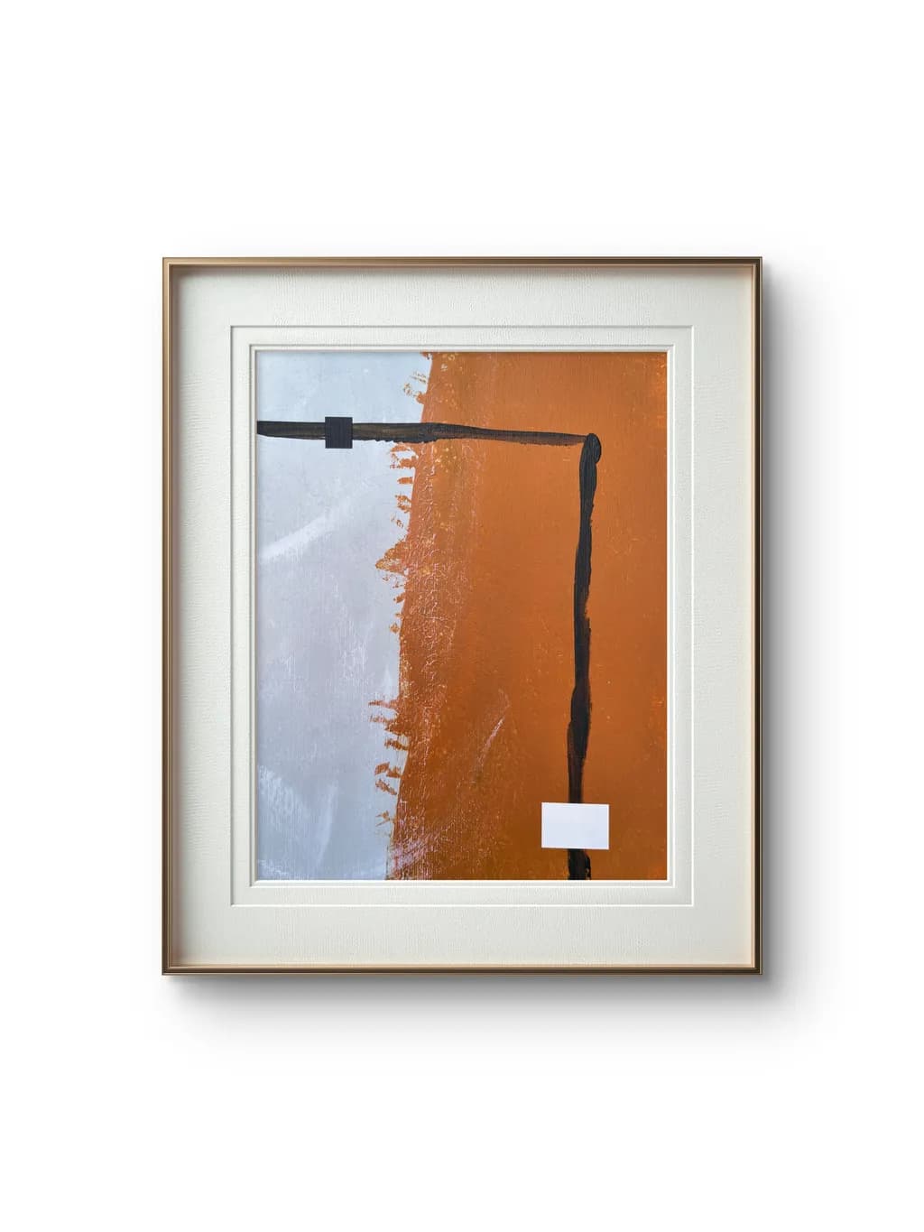 Abstract Lines on Orange