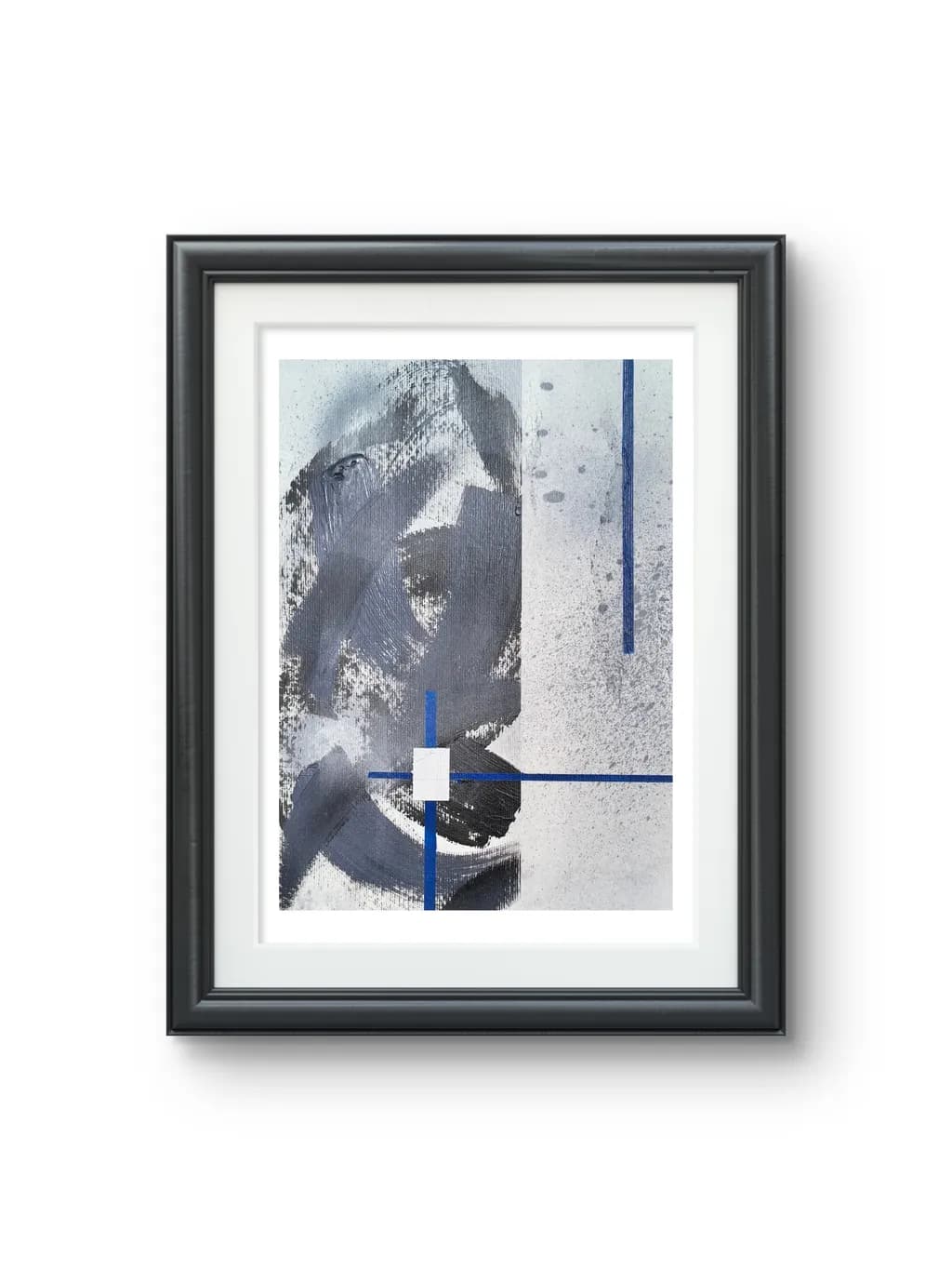 Abstract Modern Art Blue Gray