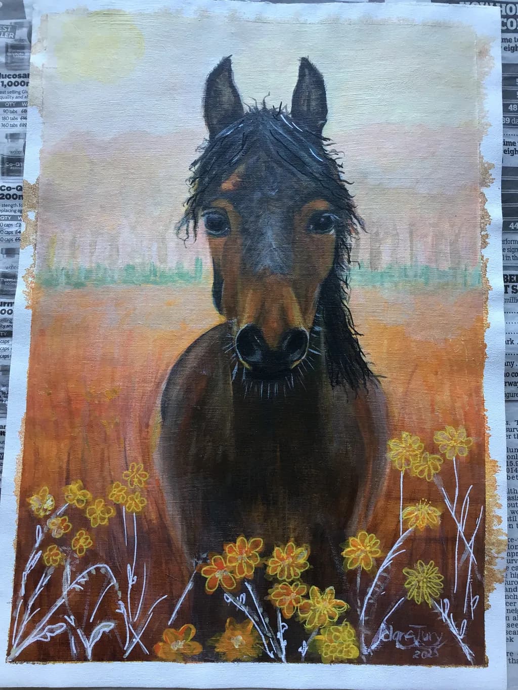 Golden Meadow Mustang