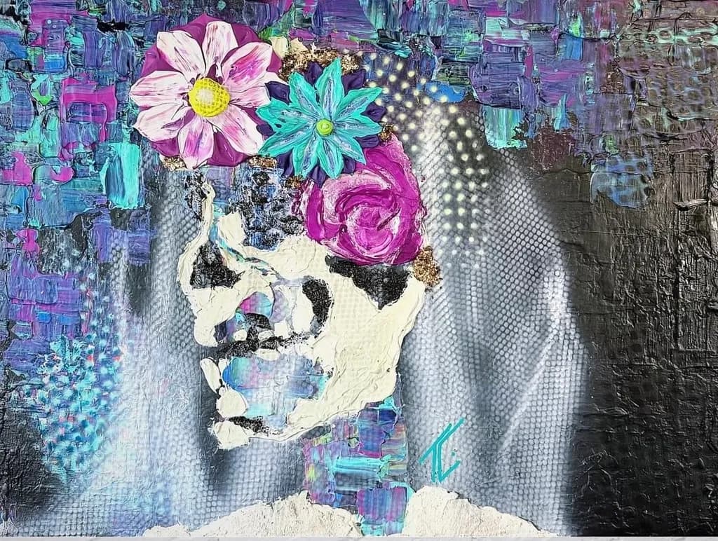 Floral Skull Mosaic