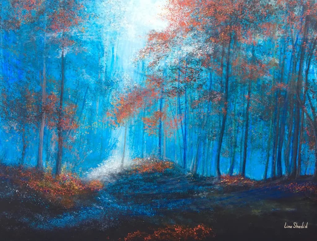 Blue Autumn Forest