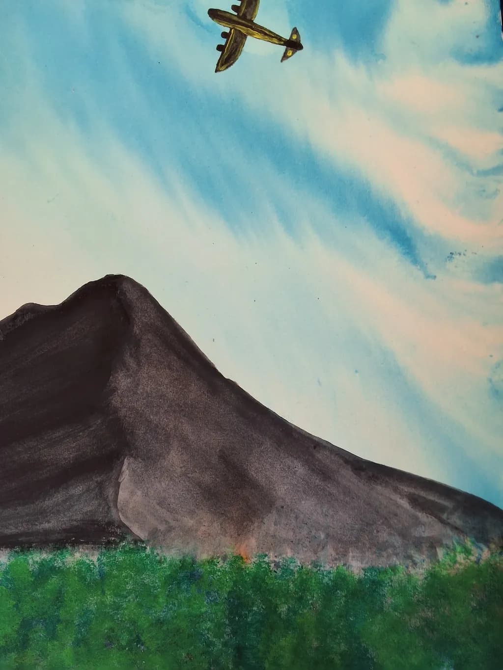 Mountain with Airplane