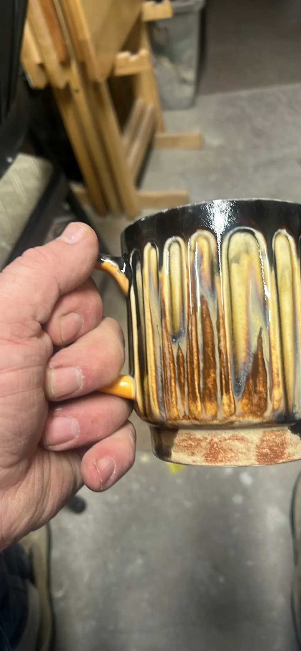 Earthtone Drip Mug