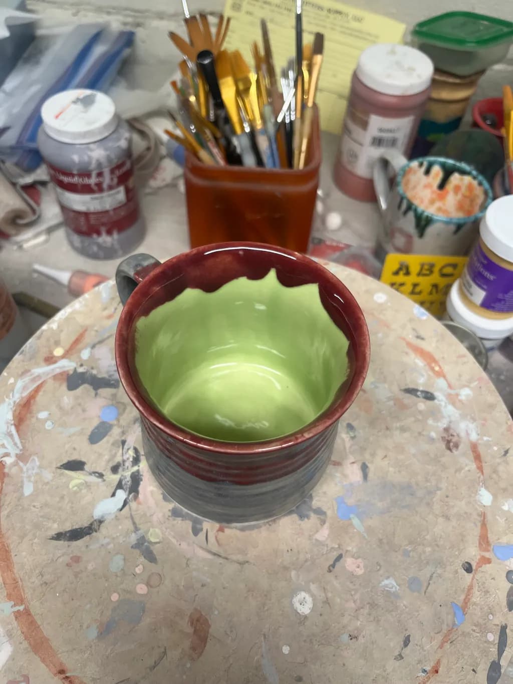 Crimson Rim Mug