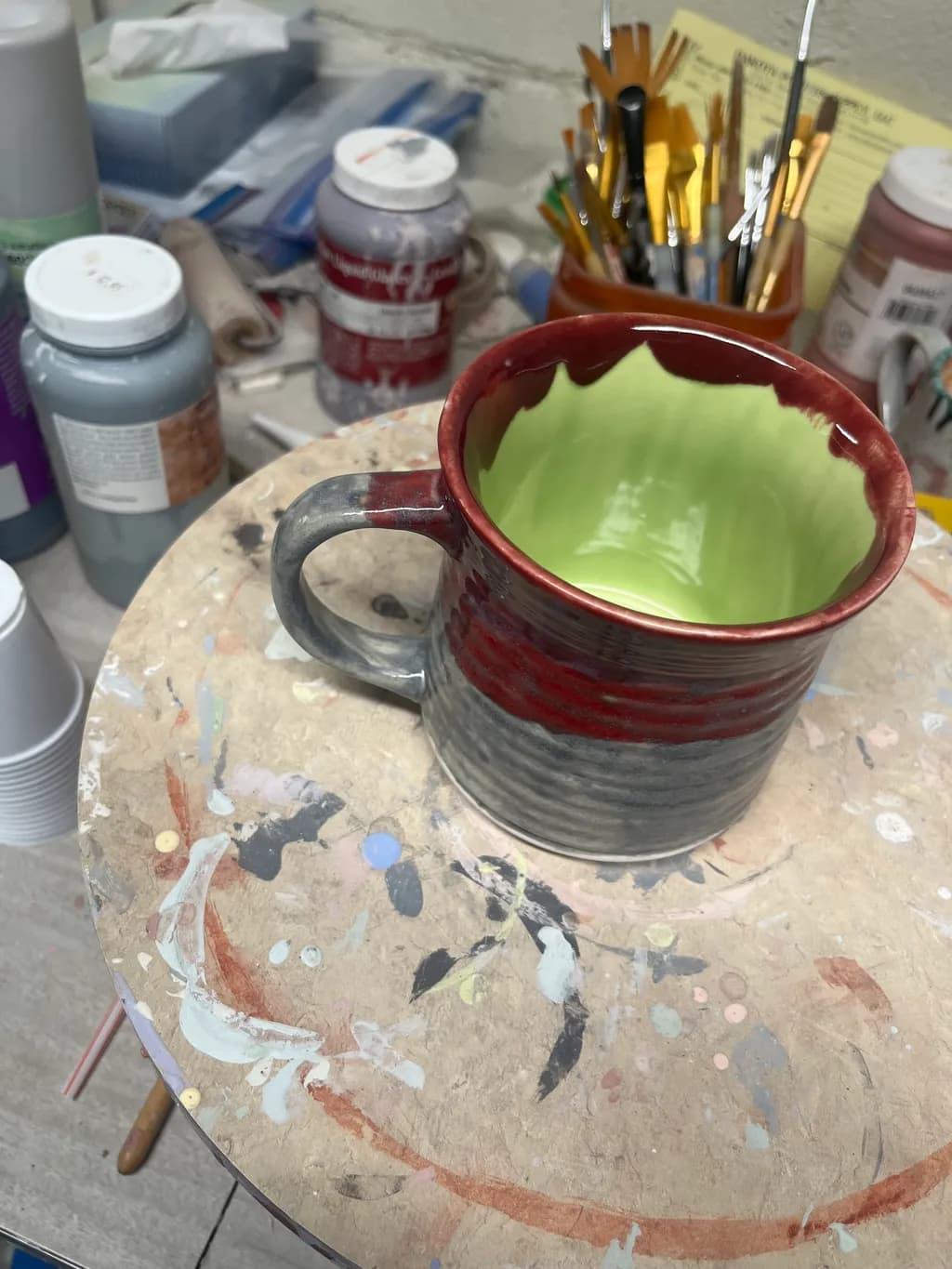 Crimson Rim Mug