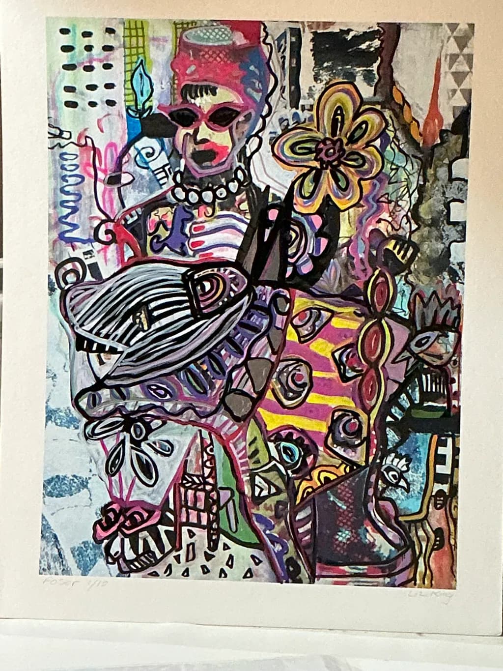 Abstract Portrait with Flower