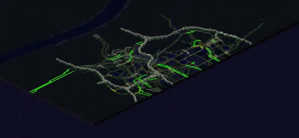 Glowing Underground Maze