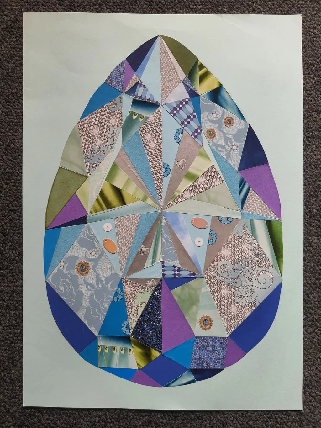 Geometric Mosaic Egg