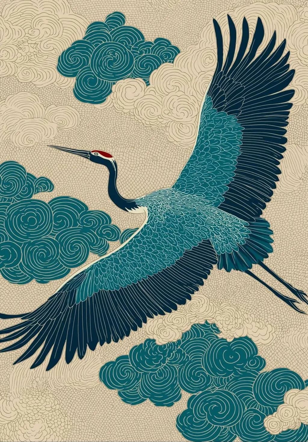 Crane in Flight