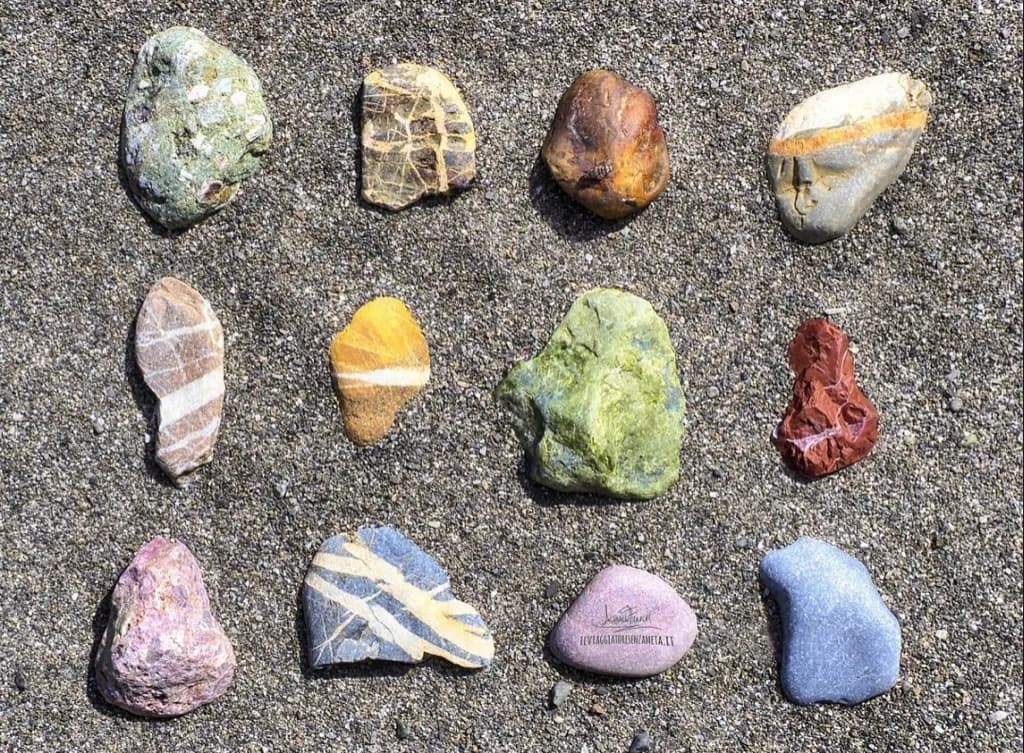 Striped Beach Stones