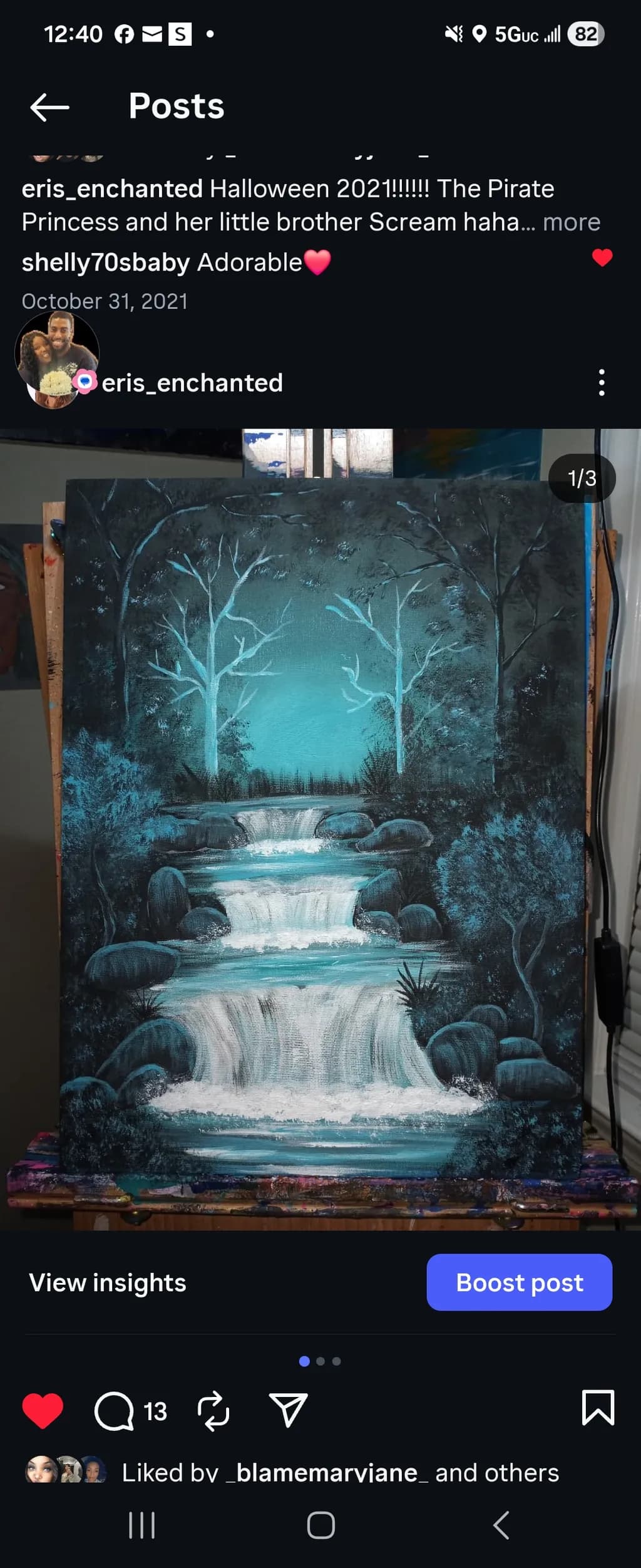Moonlit Cascade