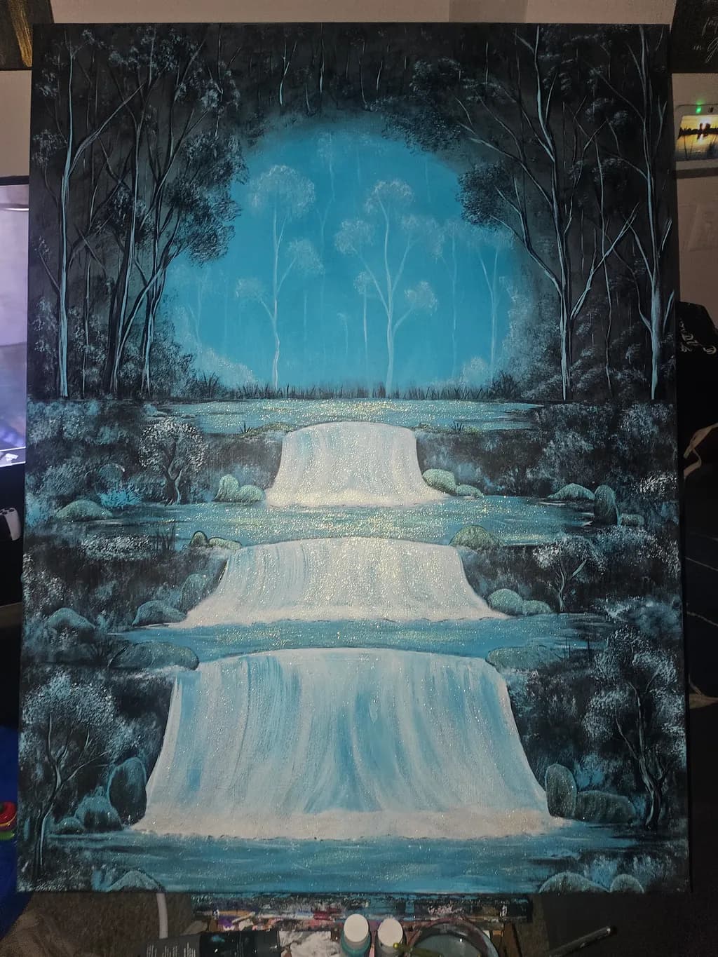 Moonlit Cascade