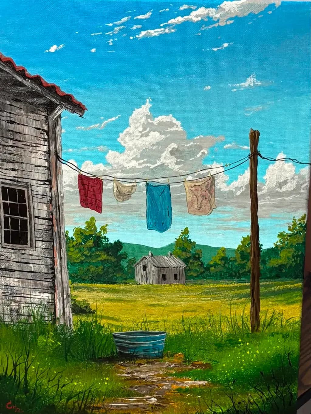 Laundry Day Landscape