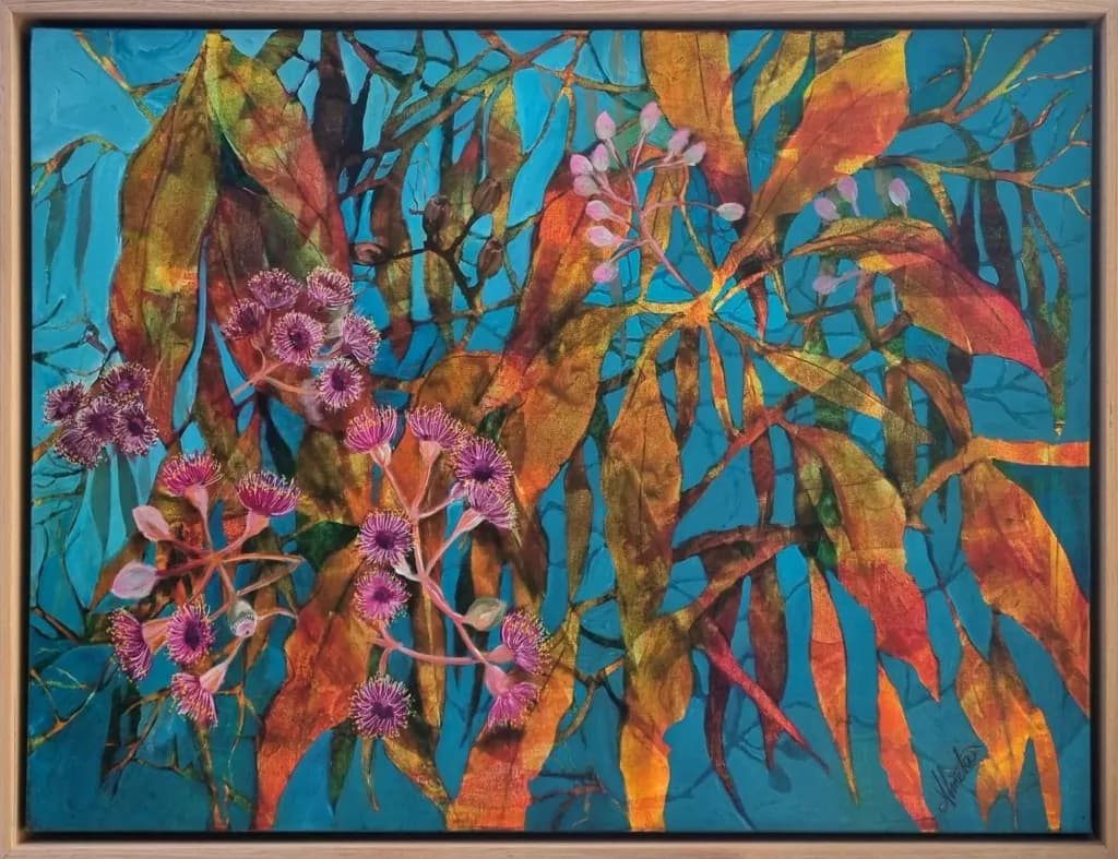 Teal Botanical Tangle