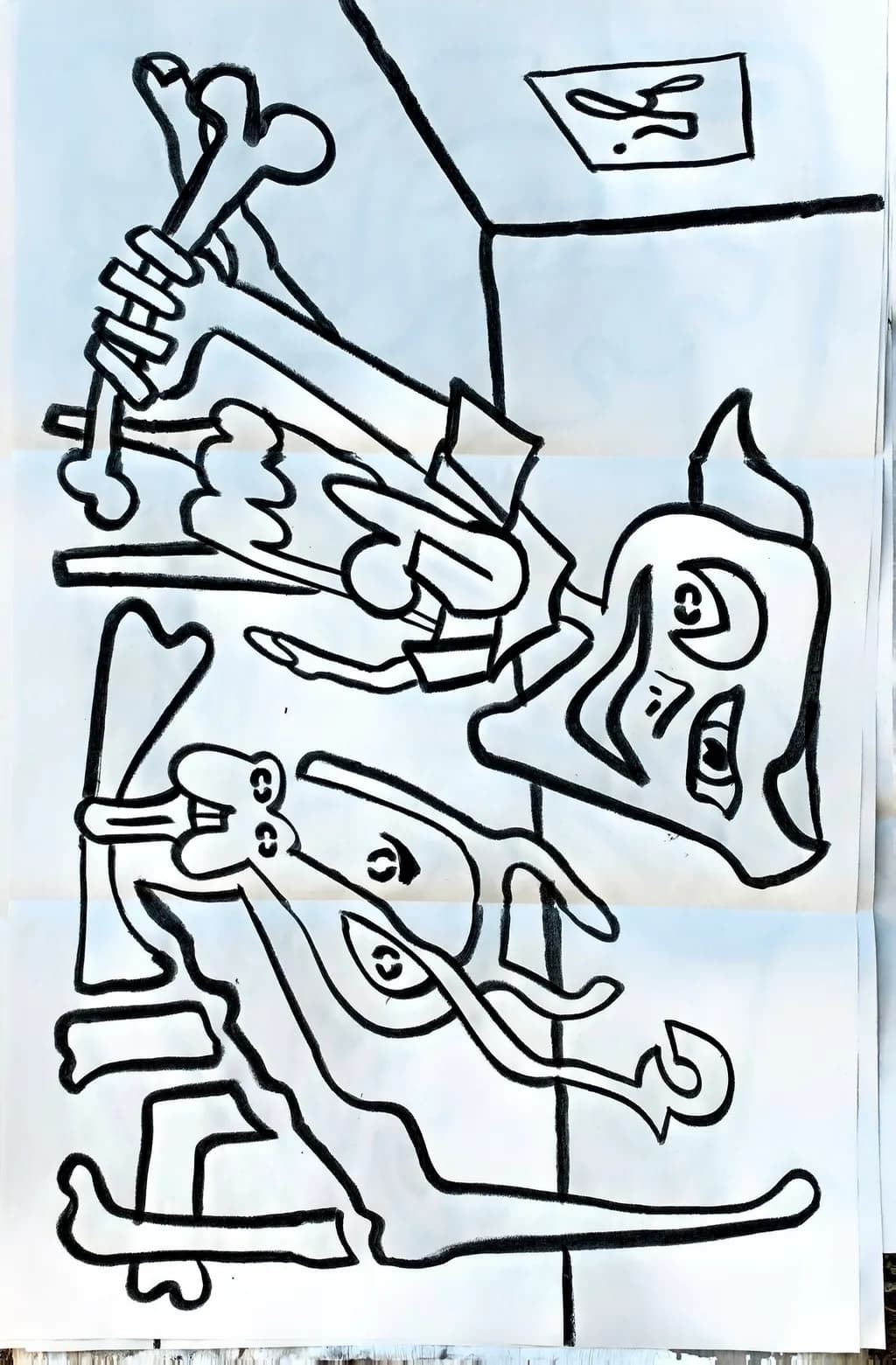 Abstract Faces and Bones