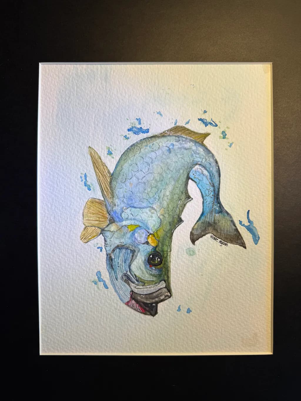 Curved Blue Fish