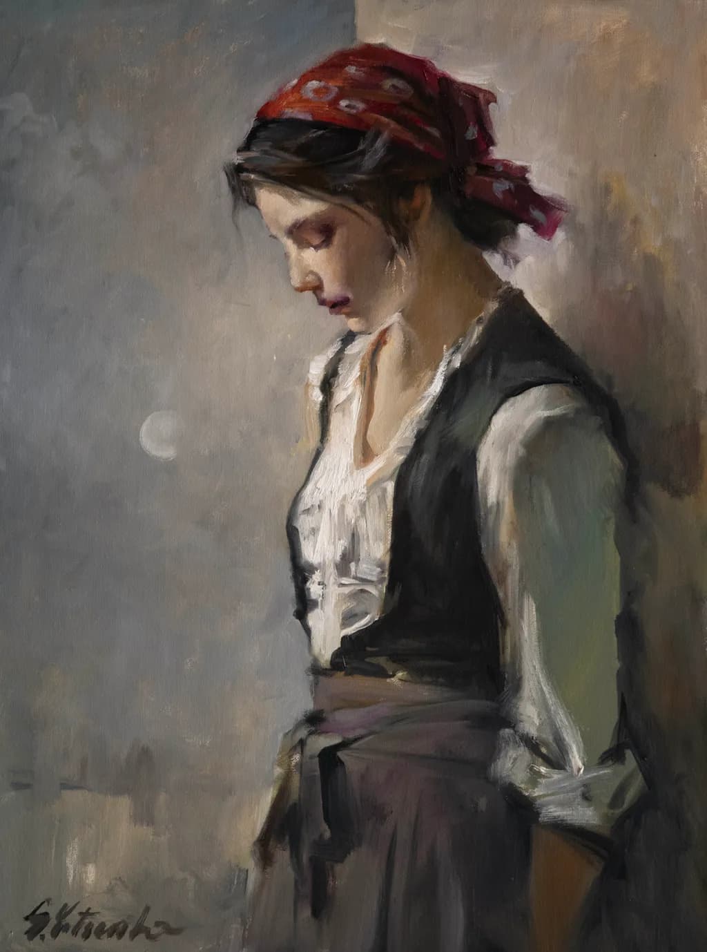Red Scarf Reflection