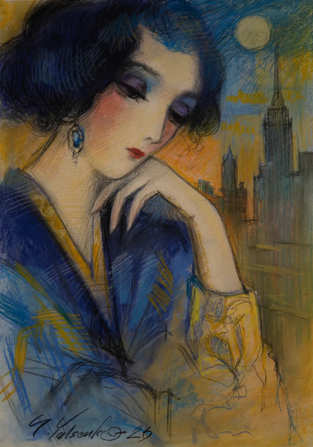 Contemplation in Blue
