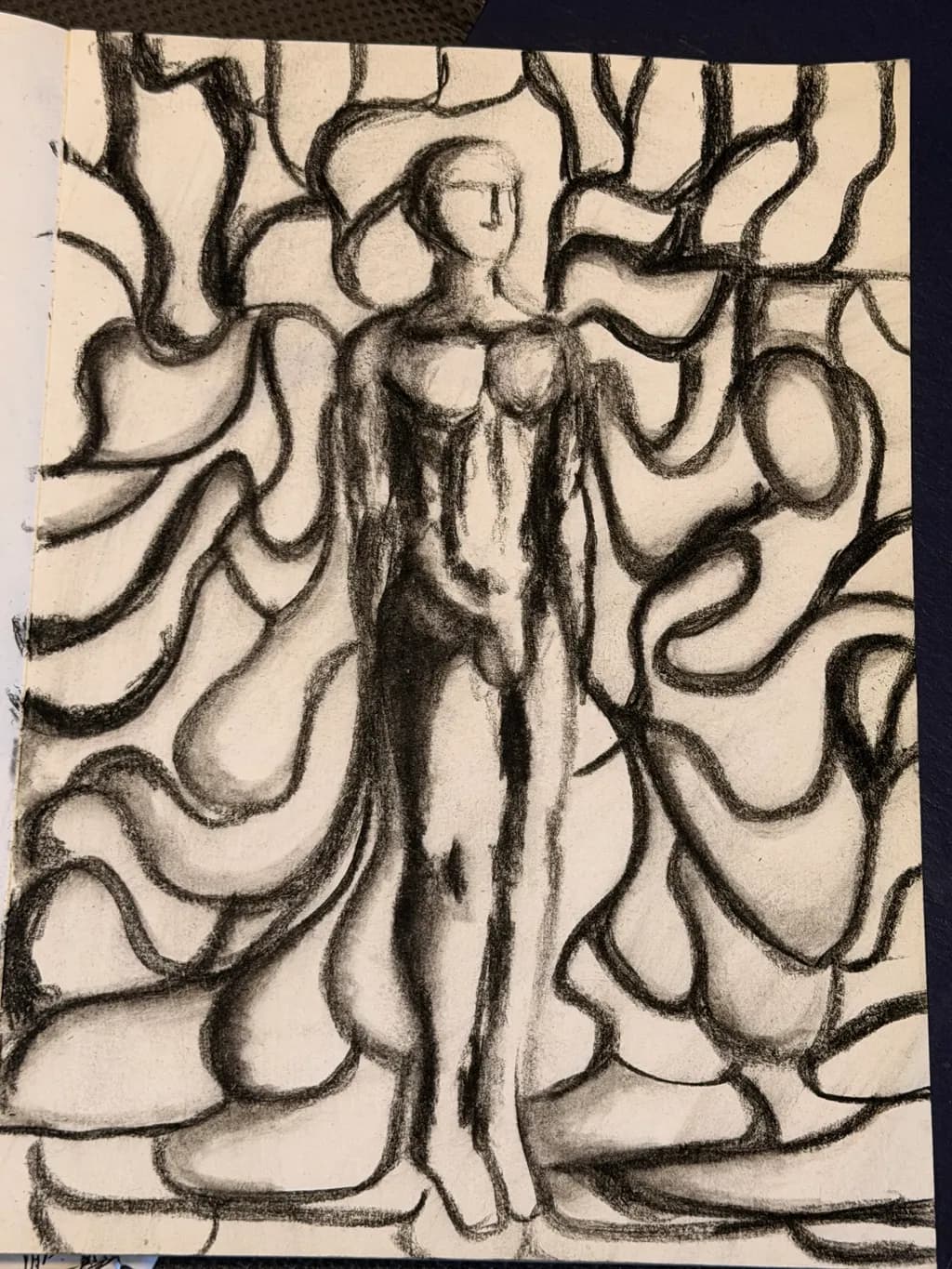 Figure in Flowing Lines