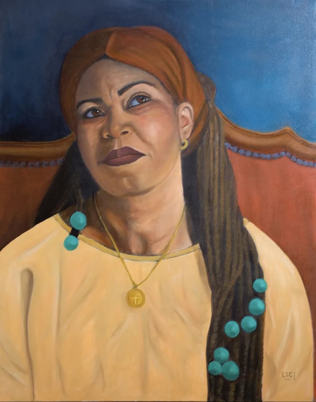Turquoise Braided Portrait